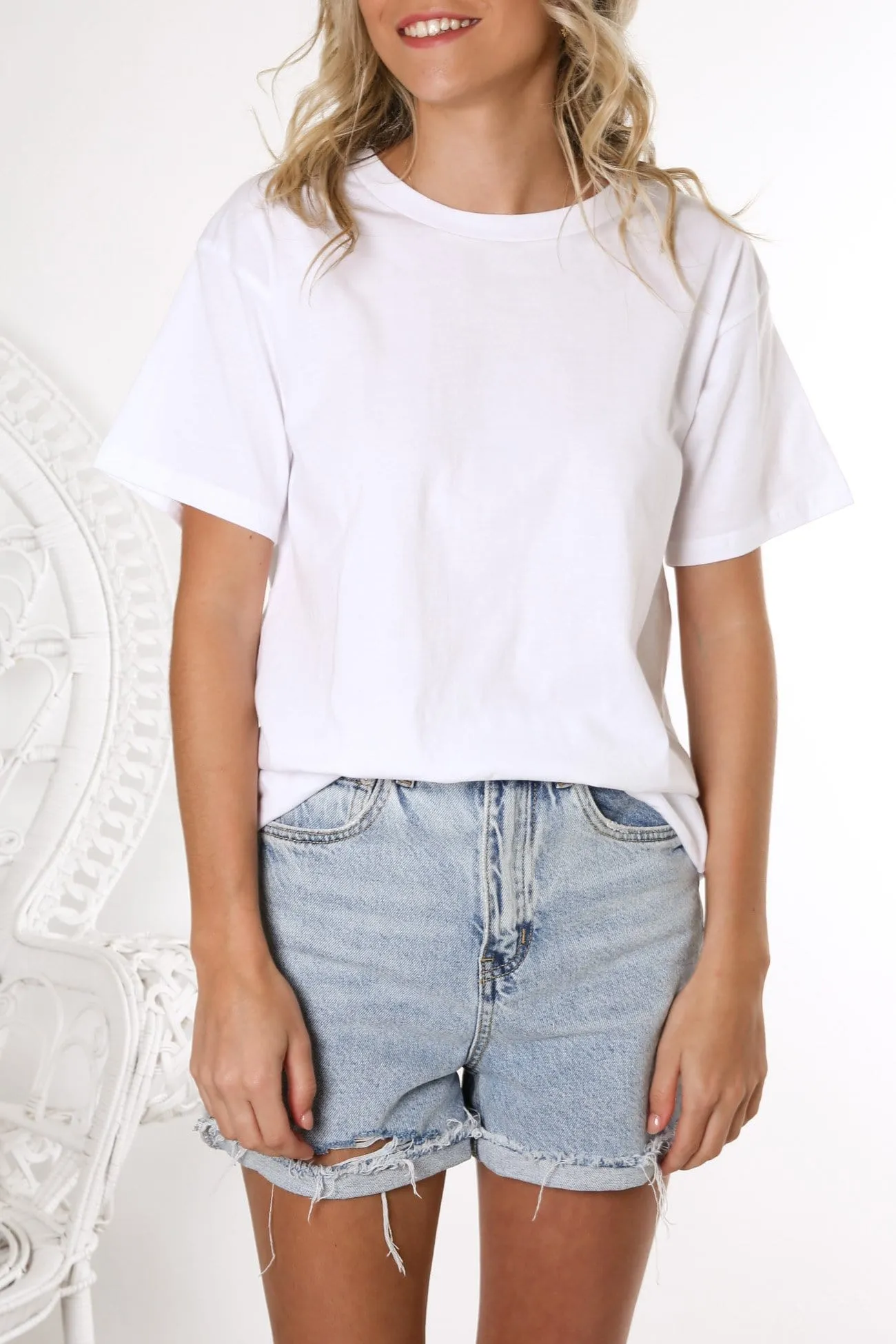 Frankie Boyfriend Tee White
