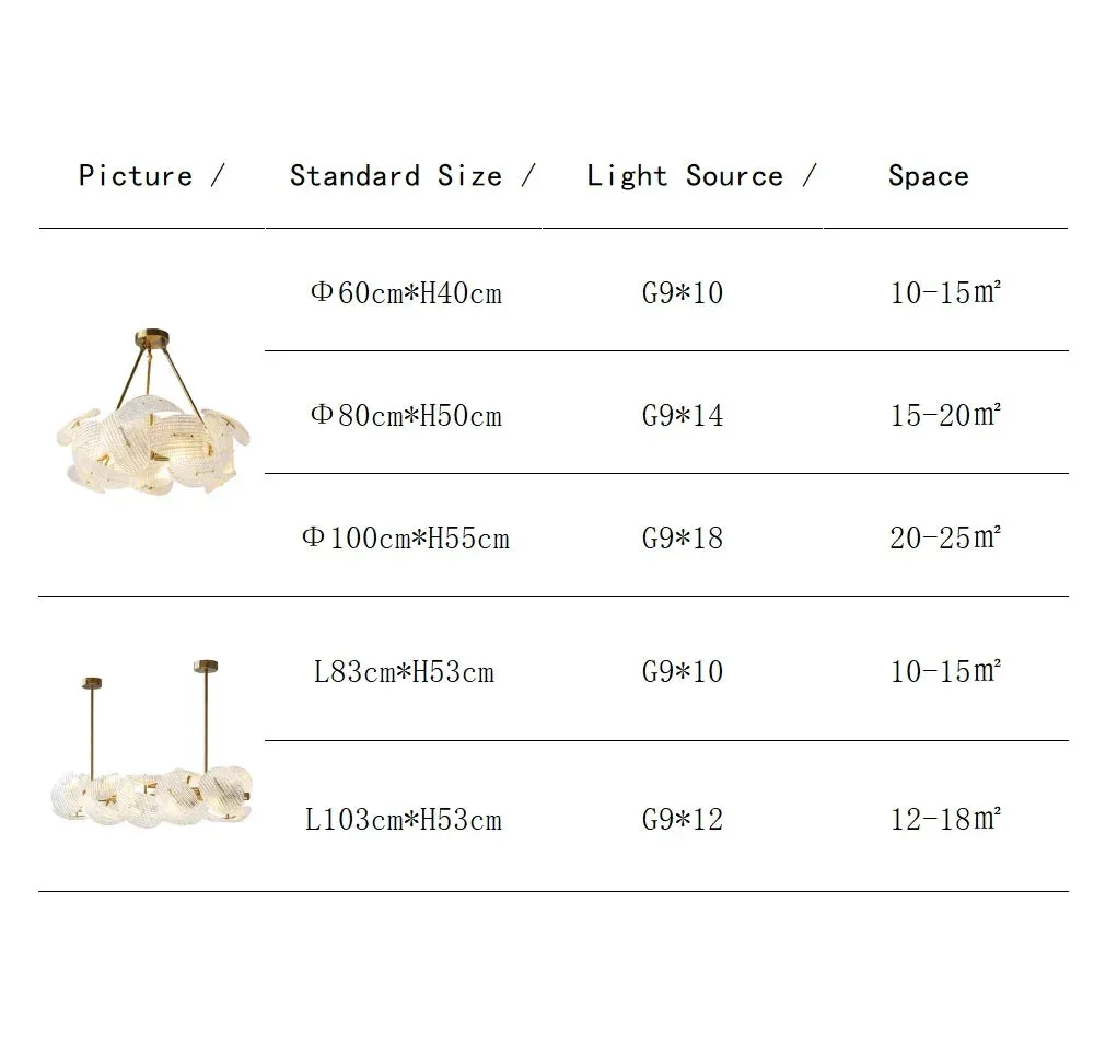 Hidinous Diamond/Cloud Glass Petal Ceiling Chandeliers
