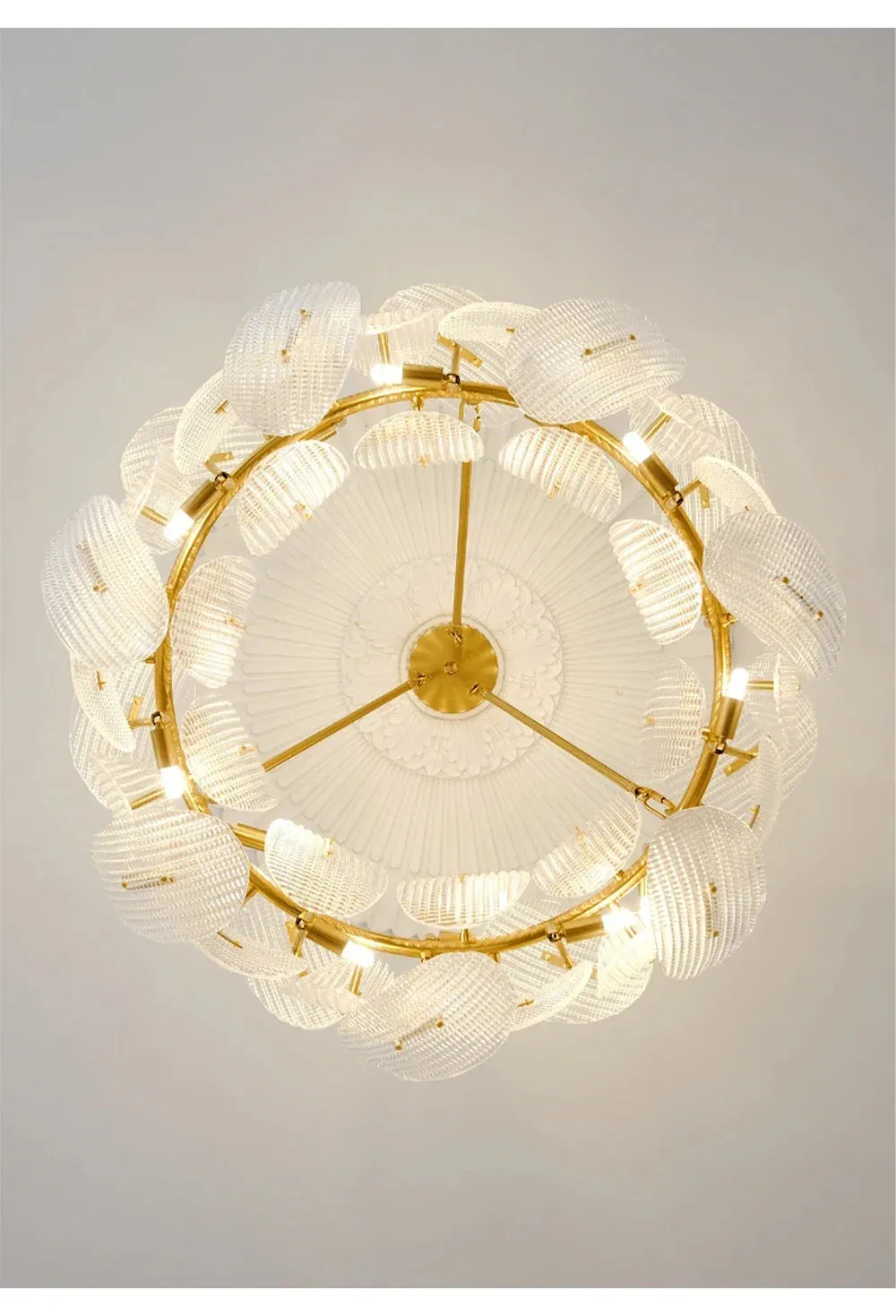 Hidinous Diamond/Cloud Glass Petal Ceiling Chandeliers