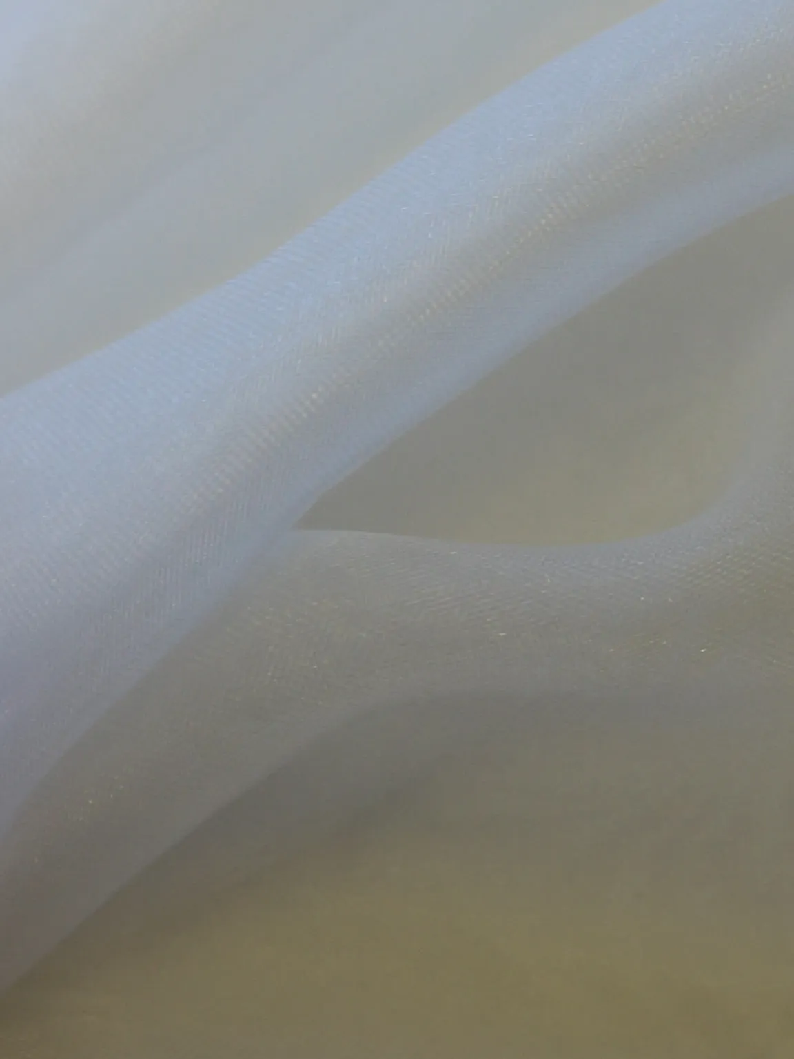 White Polyester Organza - Stardust